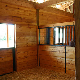 inside view of our horse stall